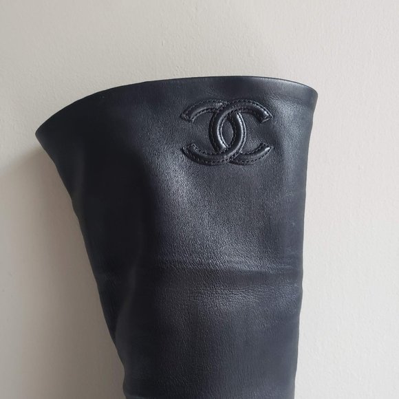 COPY - CHANEL | Black Over the Knee Boots | 36.5 - Picture 14 of 15